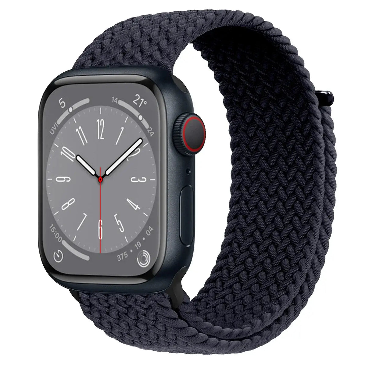 Nylon Horlogebandje met Klittenband Sluiting Ademend Verstelbaar Sportbandje voor Smartwatch Polsband