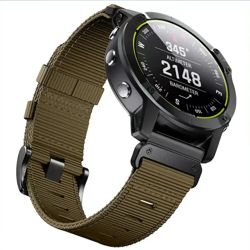 Tactiele Nylon Horlogeband QuickFit 22mm 26mm Smartwatch Vervanging Sport Outdoor Polsband Ademend Comfortabel