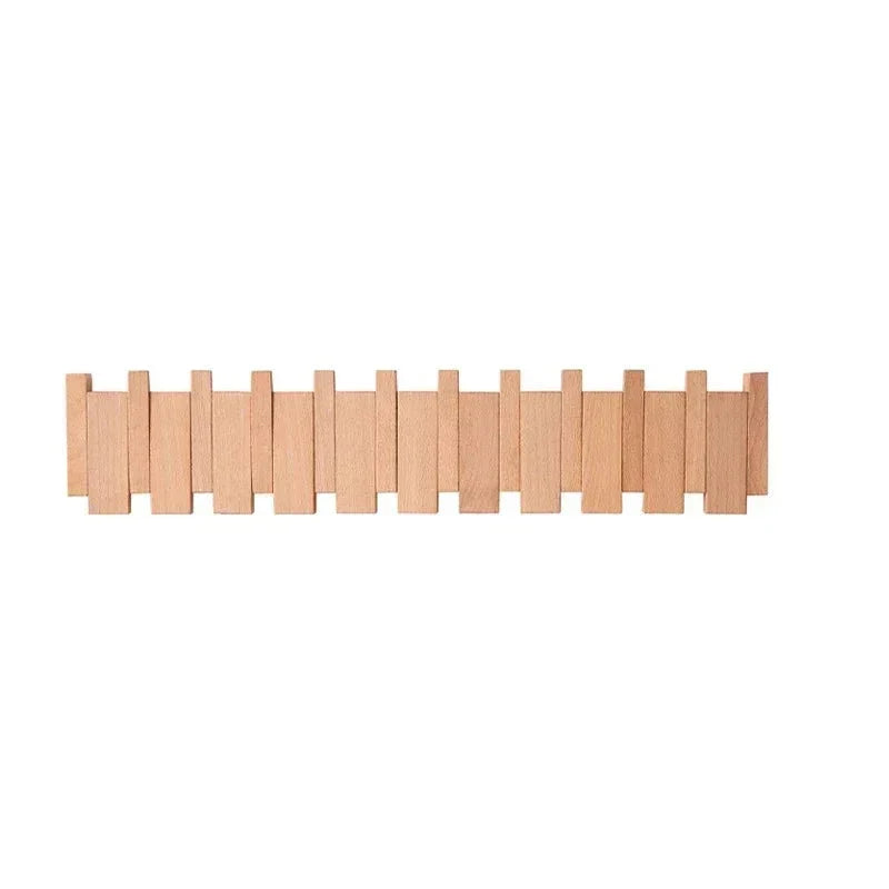 Magnetische Wandkapstok met Inklapbare Haken | 4-10 Haken | Hout