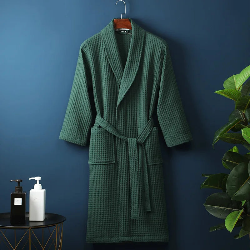Katoenen Badjas Dames Heren Ochtendjas Zachte Badstof Kimono Wellness Spa Comfort Luxe Huispak Sauna