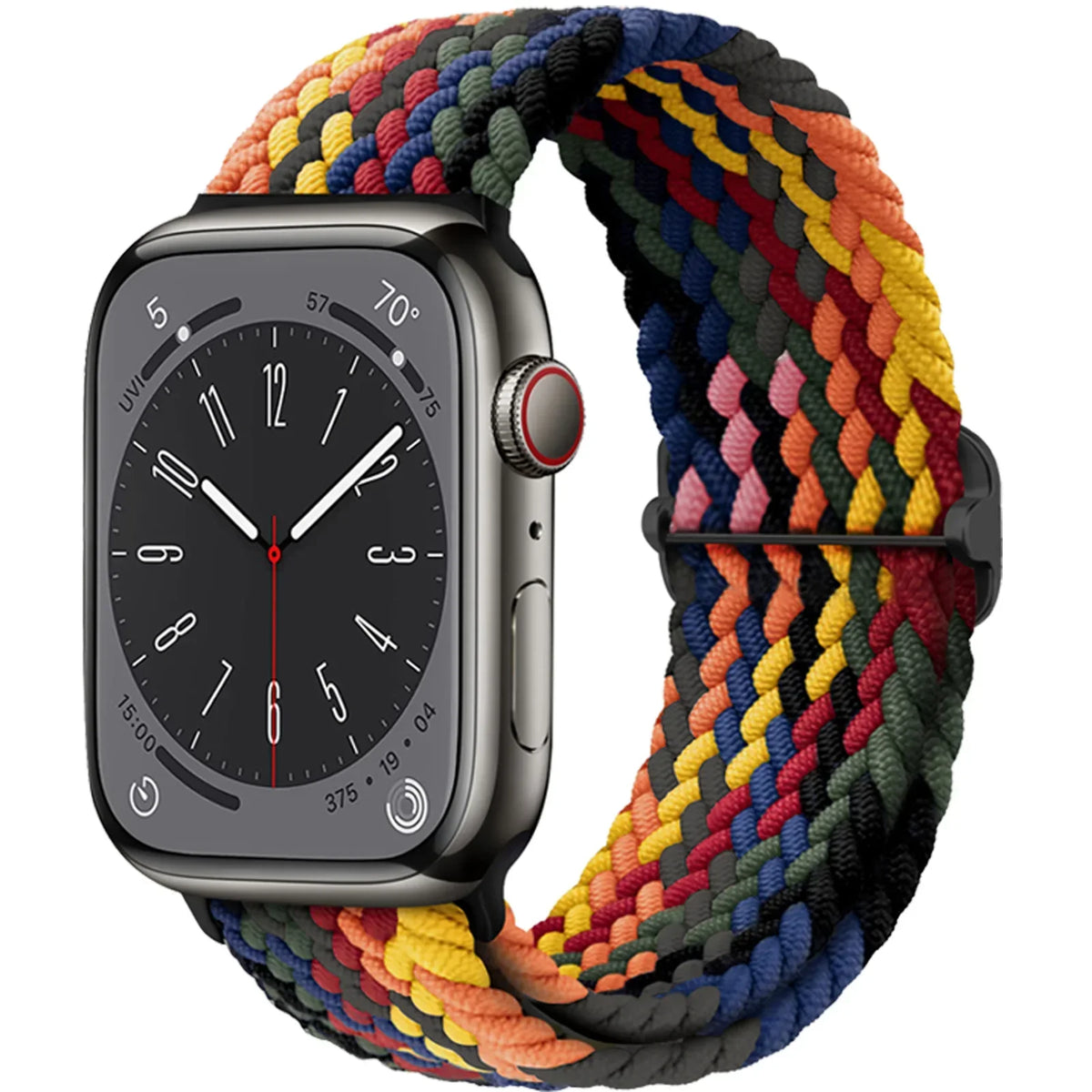 Elastische Gevlochten Smartwatch Bandje Nylon 38mm-49mm Verstelbaar Ademend Sportband voor Apple Watch