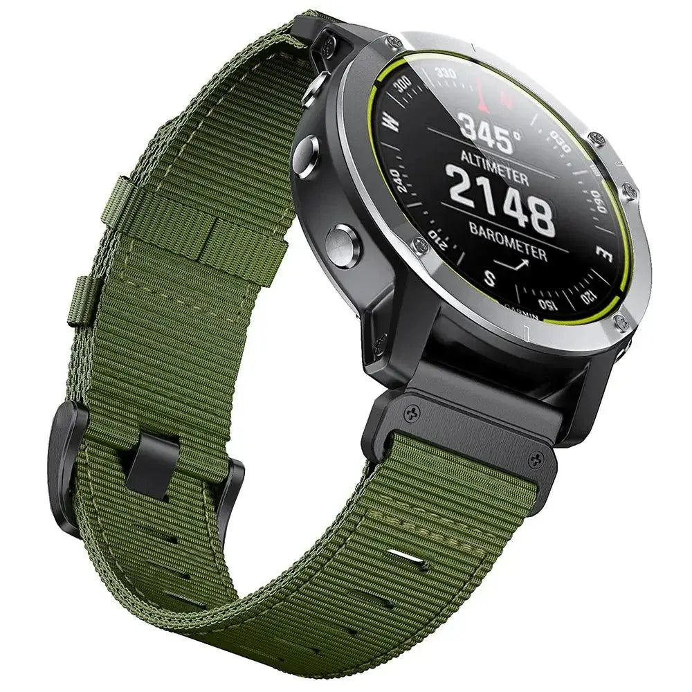 Tactiele Nylon Horlogeband QuickFit 22mm 26mm Smartwatch Vervanging Sport Outdoor Polsband Ademend Comfortabel