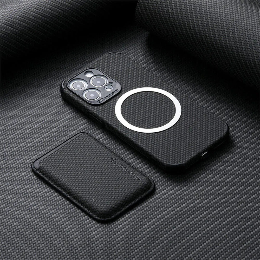 Magnetische Portemonnee Case voor iPhone - Minimalistische Telefoonhoes met Kaarthouder