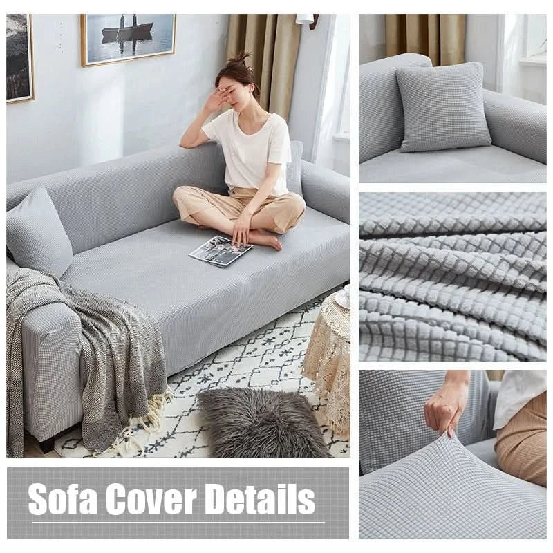 Bankbeschermer met Antislip - Luxe Geribde Bankhoes voor Bescherming & Comfort