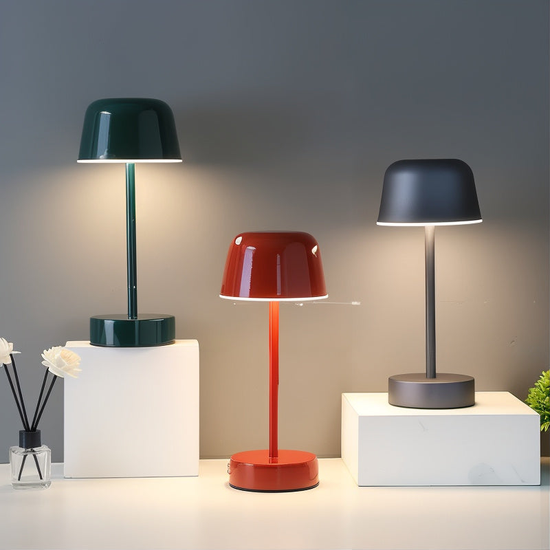 Draadloze Oplaadbare LED Tafellamp met Touch Bediening - Aluminium - Dimbaar - 4-8 Uur Gebruiksduur
