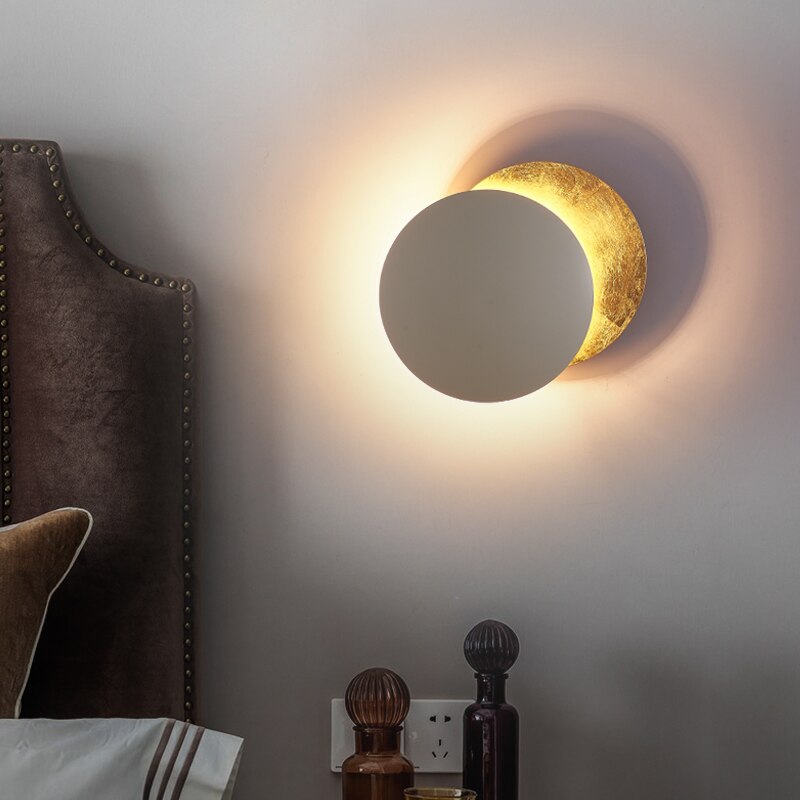 LED Wandlamp Eclipse Effect Wit Modern Design Sfeerverlichting Woonkamer