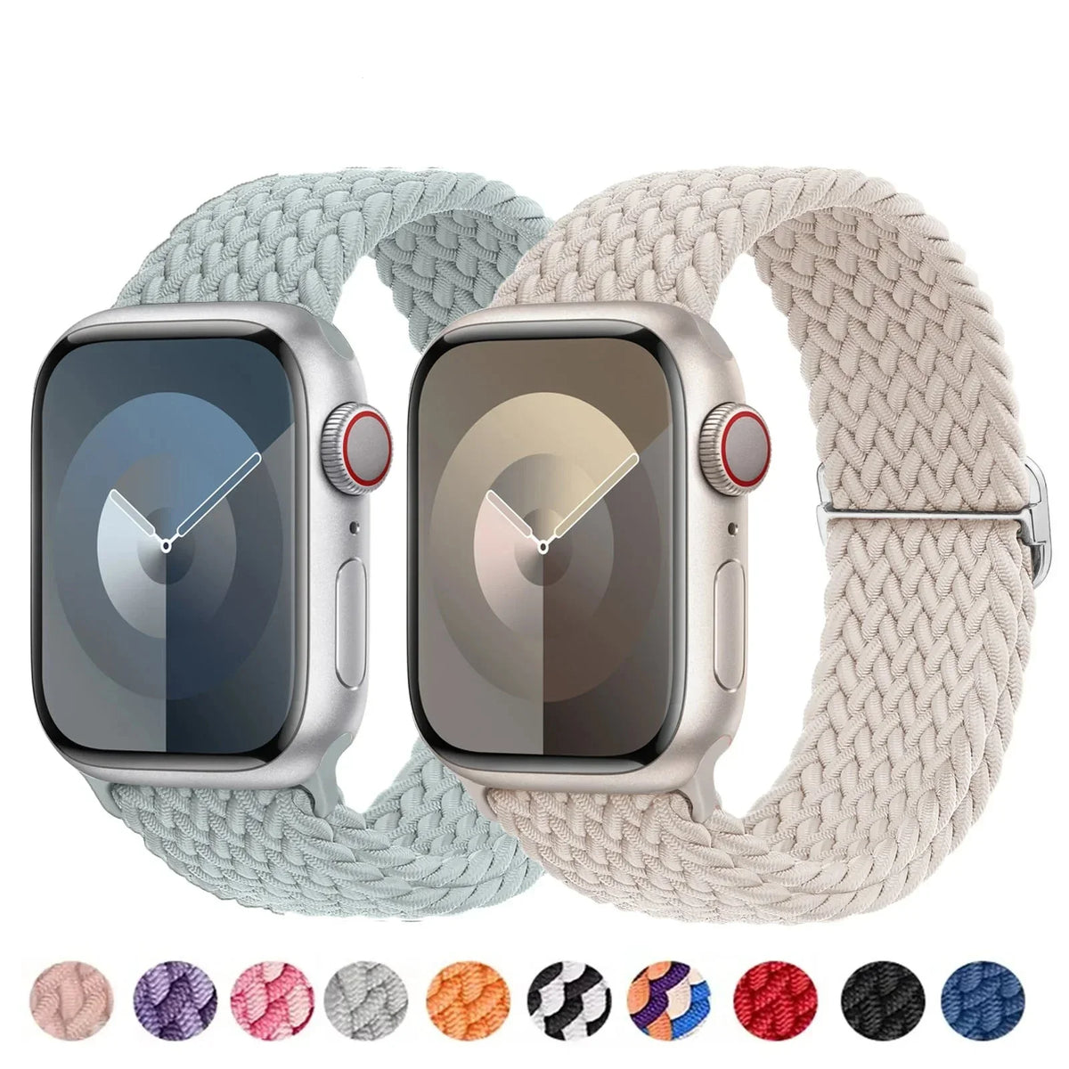 Elastische Gevlochten Smartwatch Bandje Nylon 38mm-49mm Verstelbaar Ademend Sportband voor Apple Watch