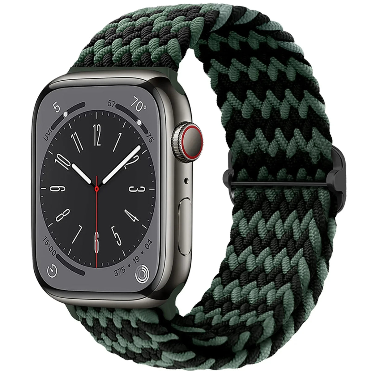 Elastische Gevlochten Smartwatch Bandje Nylon 38mm-49mm Verstelbaar Ademend Sportband voor Apple Watch