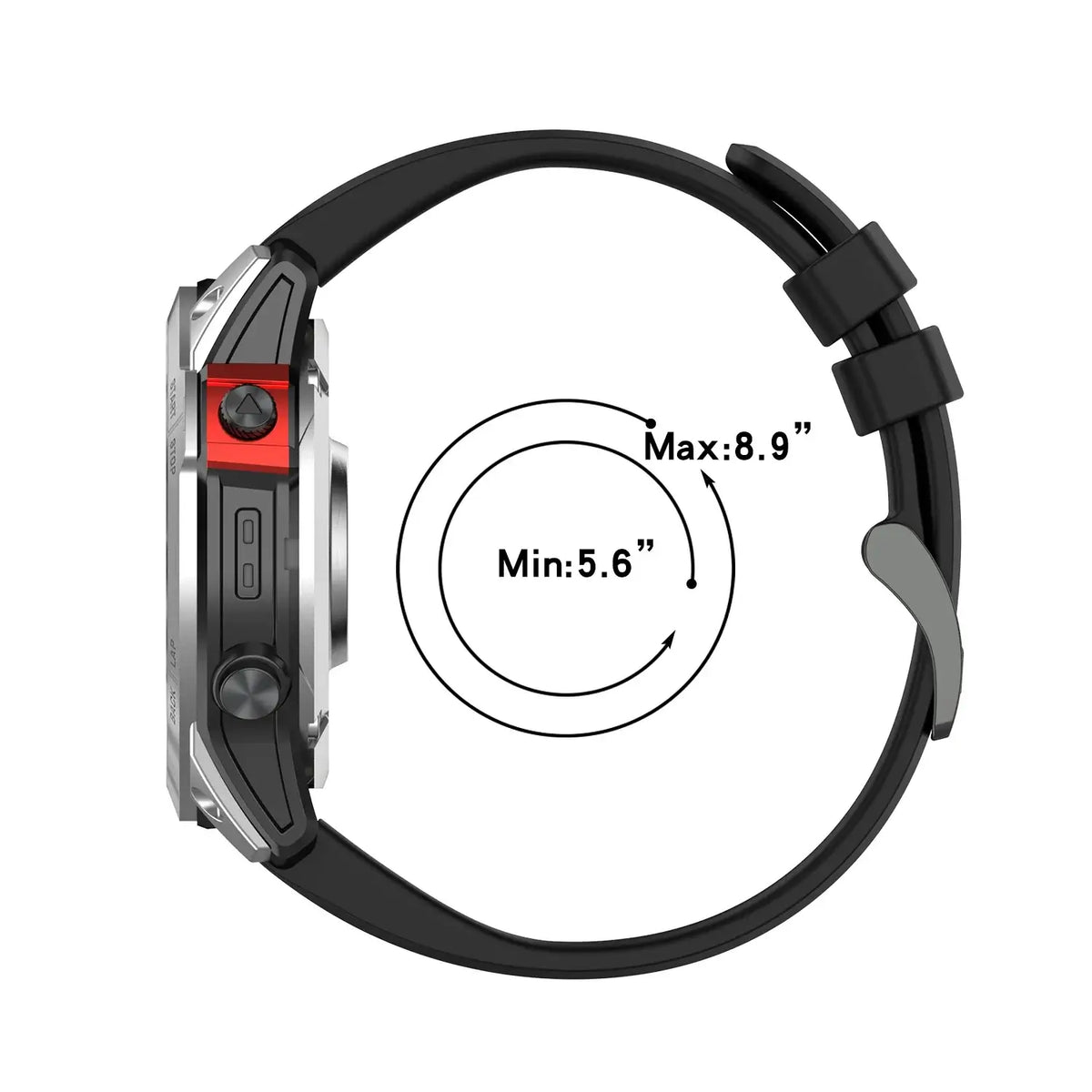 Siliconen Smartwatch Band 20mm 22mm 26mm Verstelbaar Sporthorloge Polsband Vervangingsbandje Comfortabel