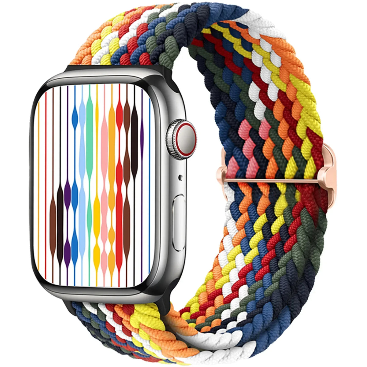 Elastische Gevlochten Smartwatch Bandje Nylon 38mm-49mm Verstelbaar Ademend Sportband voor Apple Watch