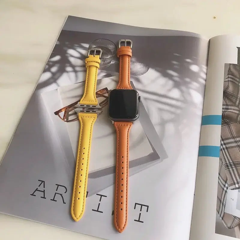 Leren Horlogebandje Smartwatch Universeel Verstelbaar 38-49mm Premium Lederen Polsband Sportief Design