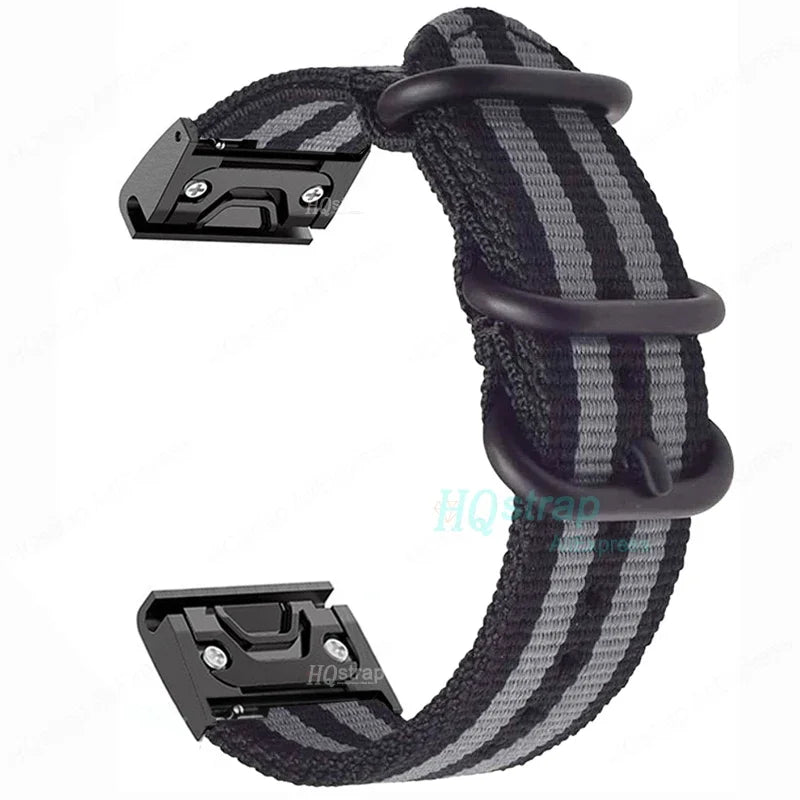 Nylon Smartwatchband Canvas Textuur 22mm 26mm Verstelbaar Sportief Lichtgewicht Comfortabel Horlogebandje