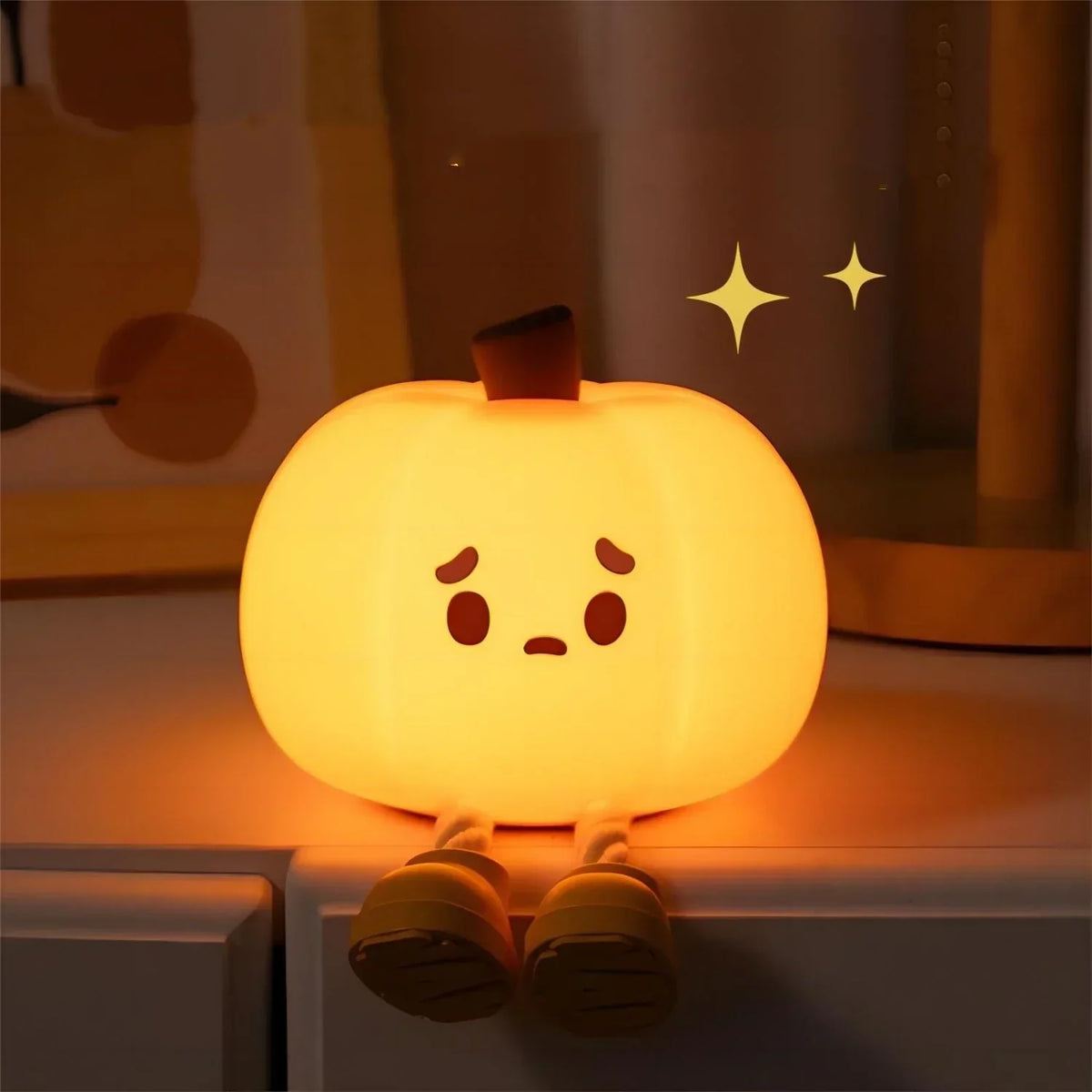 Decoratief Pompoennachtlampje met Touch-bediening en Dimfunctie - Sfeerverlichting voor Kinderen en Volwassenen