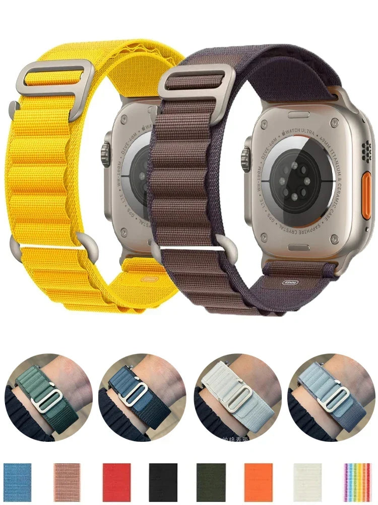 Nylon Horlogeband Sportief Alpine Loop Verstelbaar Smartwatch Bandje voor Outdoor Activiteiten en Dagelijks Gebruik