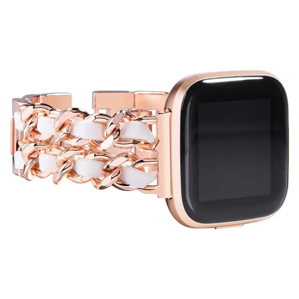 Leren Metalen Smartwatch Bandje met Verstelbare Sluiting Universeel Compatibel voor Fitness Sport Horloge
