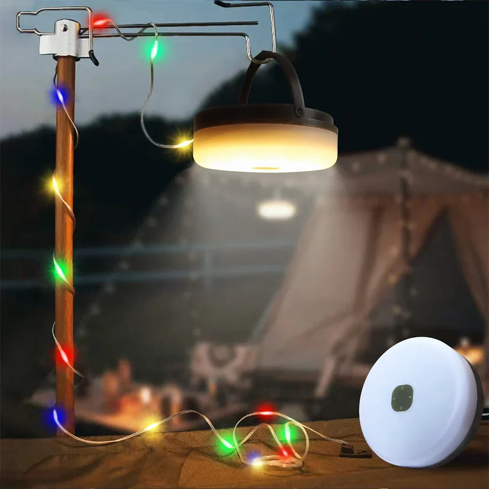 Draagbare Campinglamp met Zonne-energie en Powerbank - Waterdicht LED-Lampje met Lichtslinger voor Outdoor & Camping