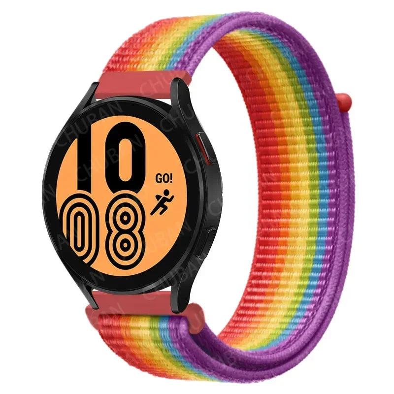 Nylon Sportband Smartwatch 20mm 22mm Ademend Lichtgewicht Loop Polsband Verstelbaar Training Fitness
