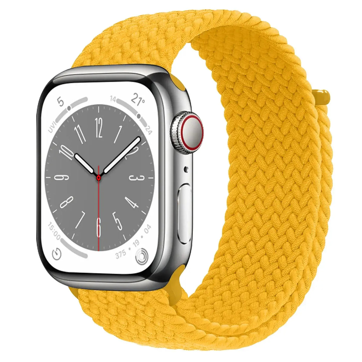 Nylon Horlogebandje met Klittenband Sluiting Ademend Verstelbaar Sportbandje voor Smartwatch Polsband