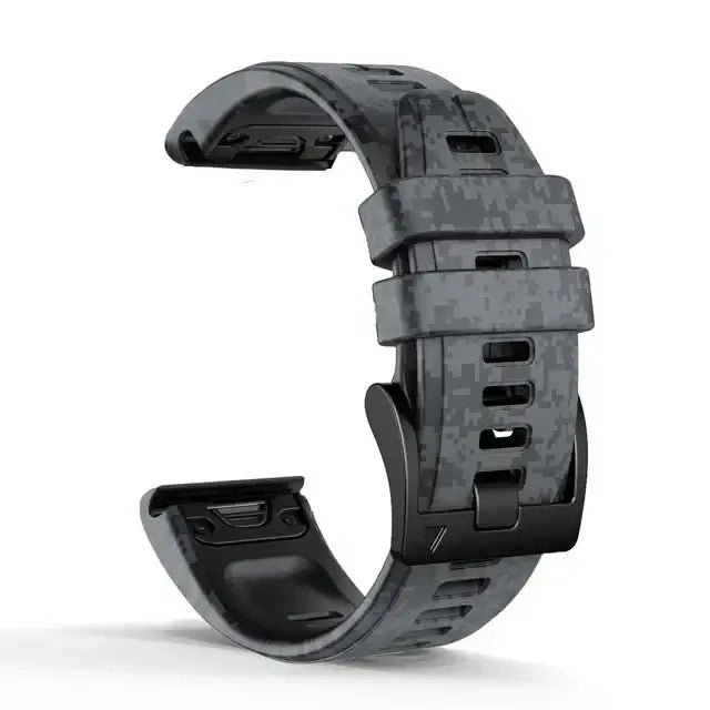 Siliconen Horloge Bandje Camouflage Print Verstelbaar Sportief 22mm 26mm Verwisselbaar Polsband Unisex
