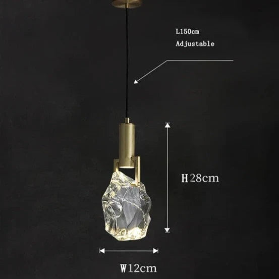 Kristallen Hanglamp met Verstelbare Kabel | Goudkleurige Verlichting voor Woonkamer en Eetkamer | Moderne Decoratieve Lamp