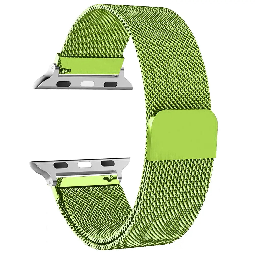 Magnetische Horlogeband Roestvrij Staal Mesh Verstelbaar Polsbandje Smartwatch Accessoire 38-49mm Universeel