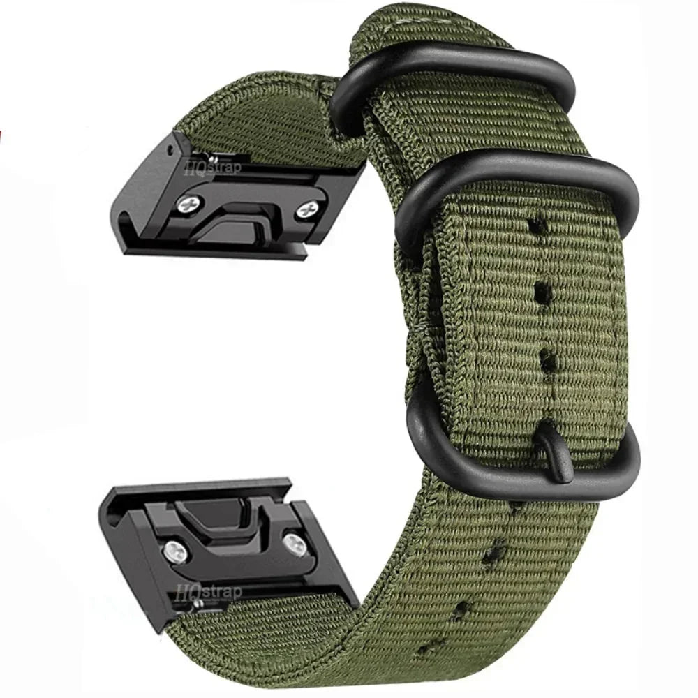 Nylon Smartwatchband Canvas Textuur 22mm 26mm Verstelbaar Sportief Lichtgewicht Comfortabel Horlogebandje