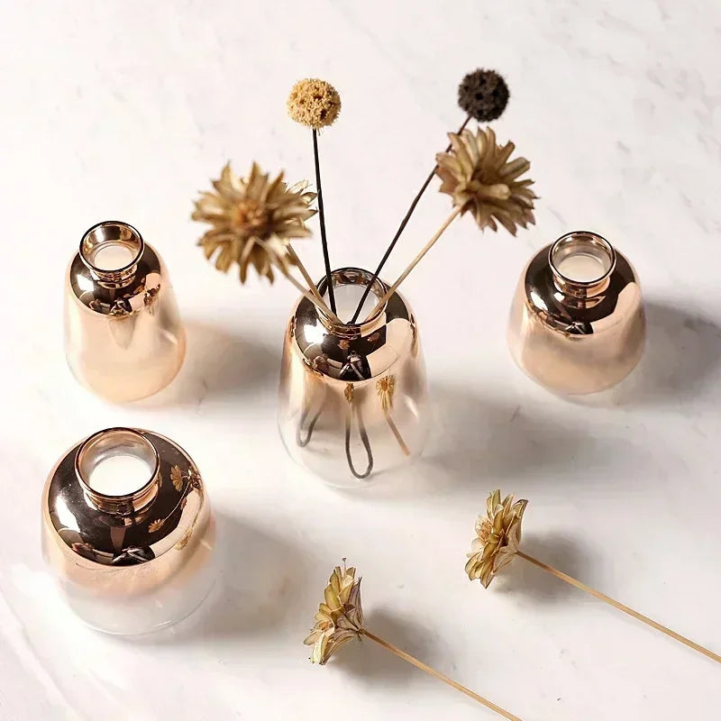 Glazen Decoratievaas met Kleurverloop voor Verse Bloemen en Droogbloemen