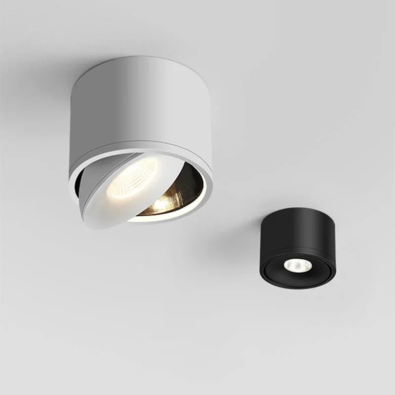 Opbouwspot Kantoor LED Draaibaar Kantelbaar Gegoten Aluminium 7,4 cm Straalhoek 25 tot 60 Graden CRI Ra90 Wit Zwart