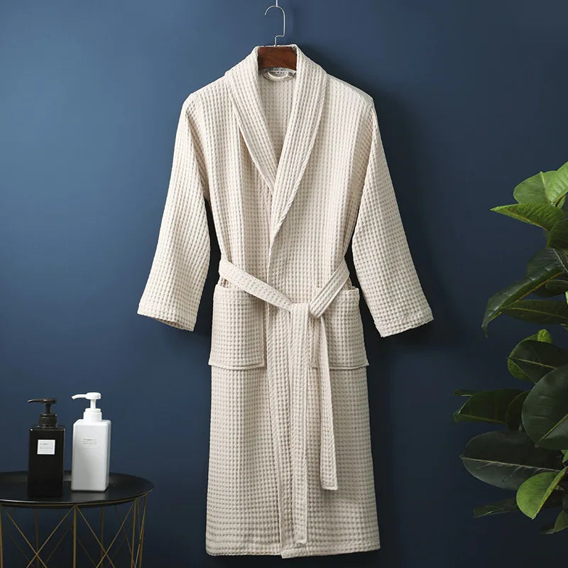 Katoenen Badjas Dames Heren Ochtendjas Zachte Badstof Kimono Wellness Spa Comfort Luxe Huispak Sauna