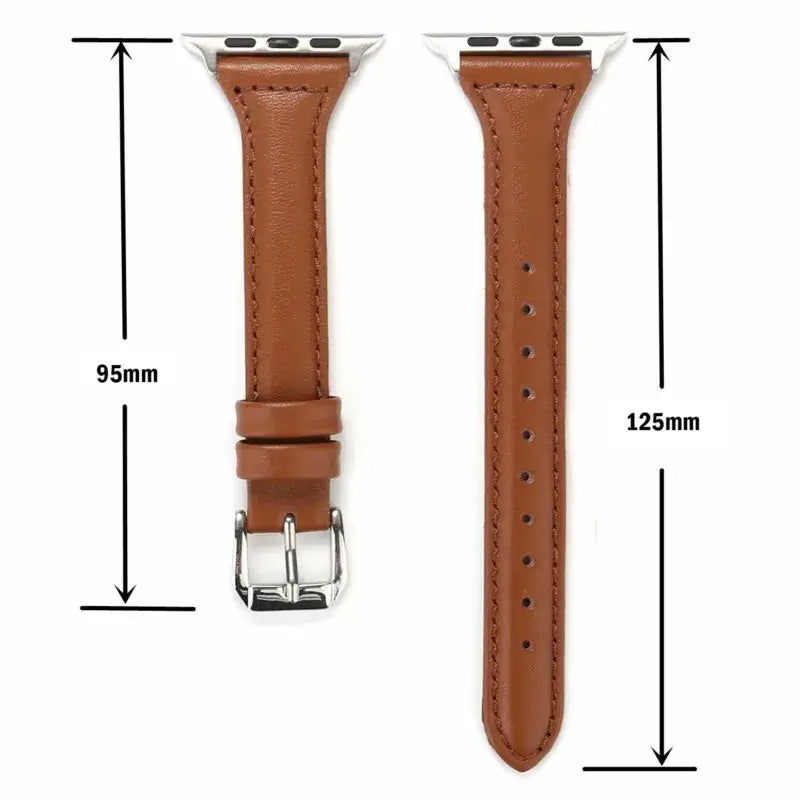 Leren Horlogebandje Smartwatch Universeel Verstelbaar 38-49mm Premium Lederen Polsband Sportief Design