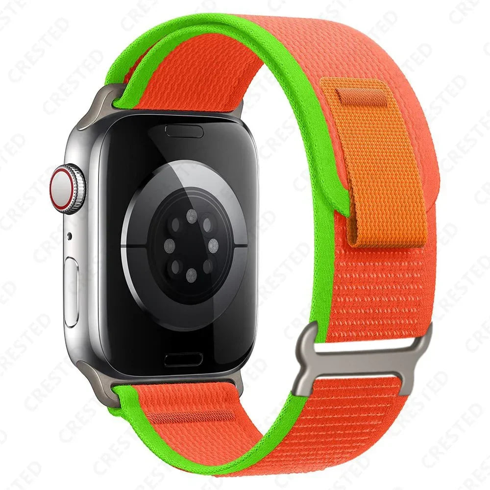 Nylon Smartwatchband Trail Loop - Verstelbaar Sportbandje met Duurzame Gesp - Veelkleurig Polsband Actief