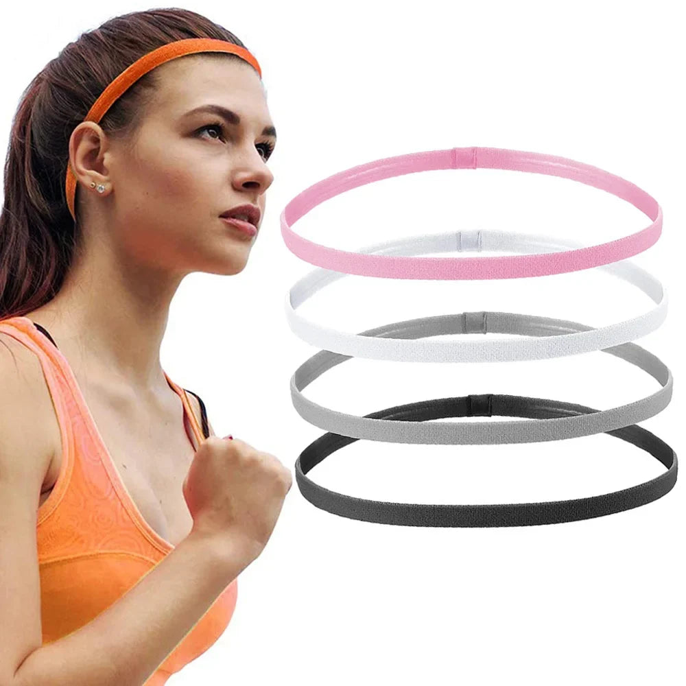 Elastische Sport Haarbanden 4 Stuks - Antislip Design Dames & Heren Yoga Running