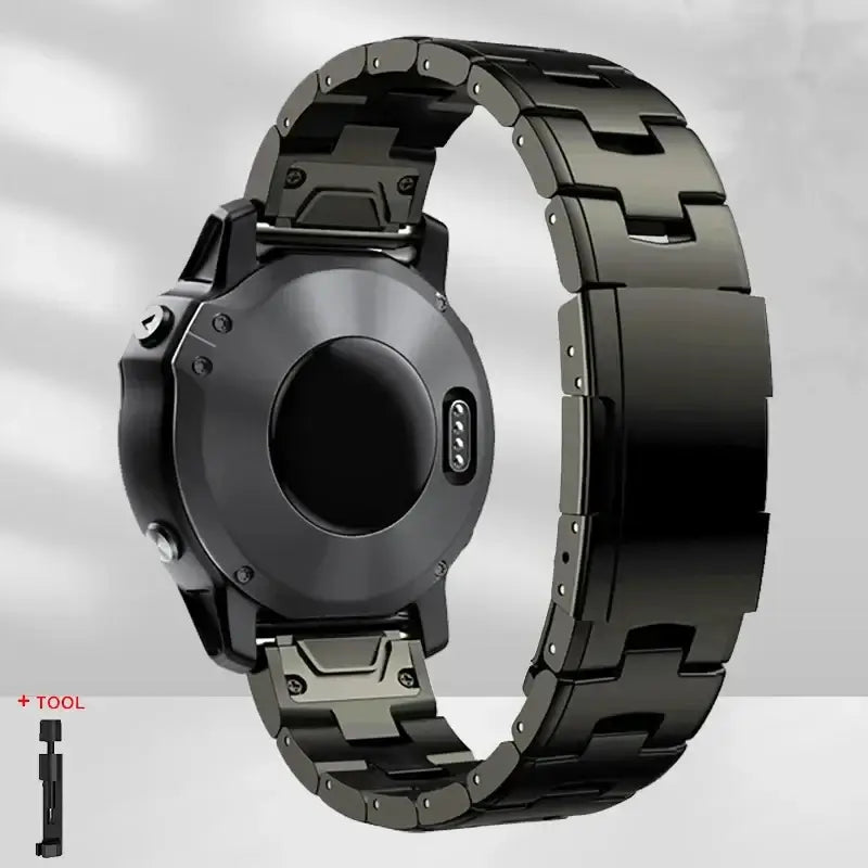 Stalen Horlogeband met Snelsluiting voor Smartwatch 22mm 26mm Verstelbaar Metalen Polsband Universeel