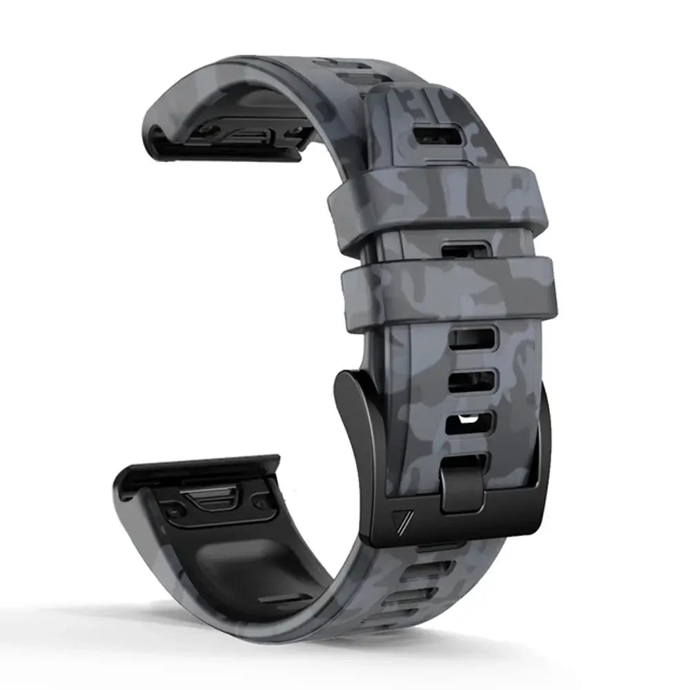Siliconen Horloge Bandje Camouflage Print Verstelbaar Sportief 22mm 26mm Verwisselbaar Polsband Unisex