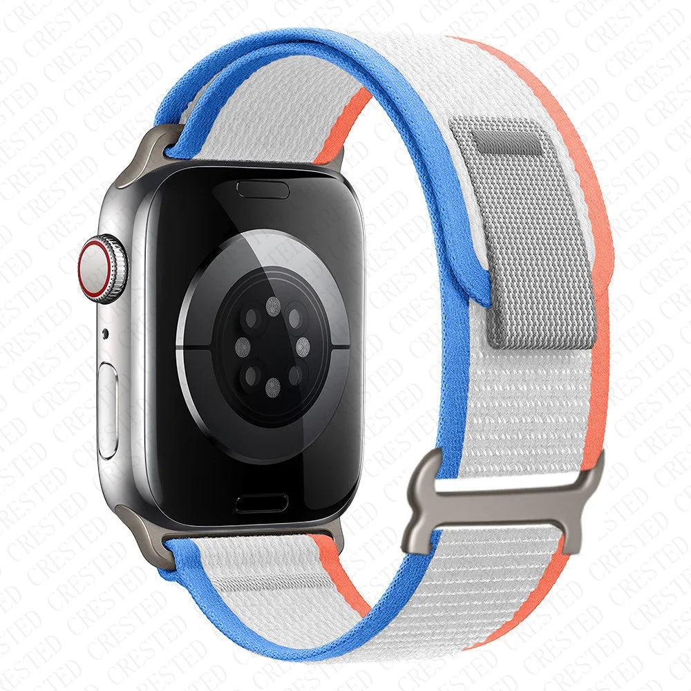 Nylon Smartwatchband Trail Loop - Verstelbaar Sportbandje met Duurzame Gesp - Veelkleurig Polsband Actief