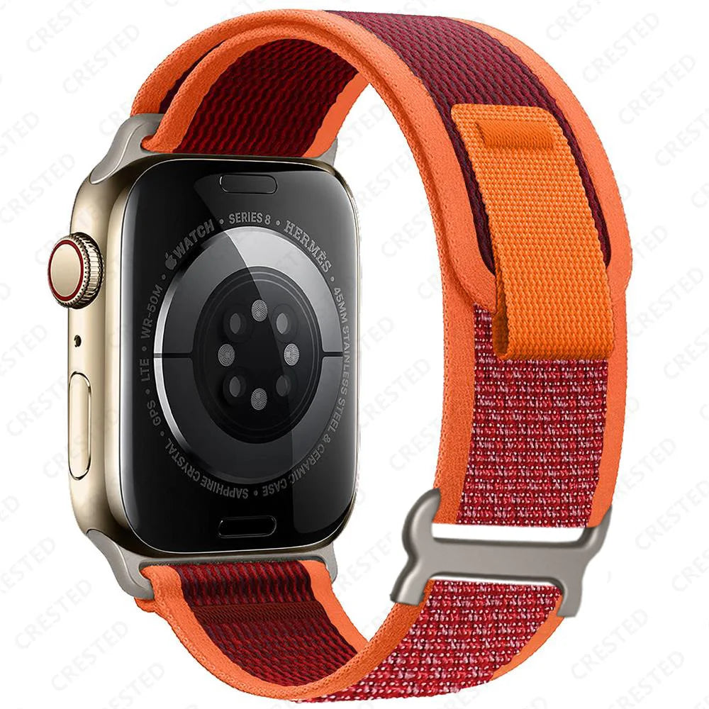 Nylon Smartwatchband Trail Loop - Verstelbaar Sportbandje met Duurzame Gesp - Veelkleurig Polsband Actief