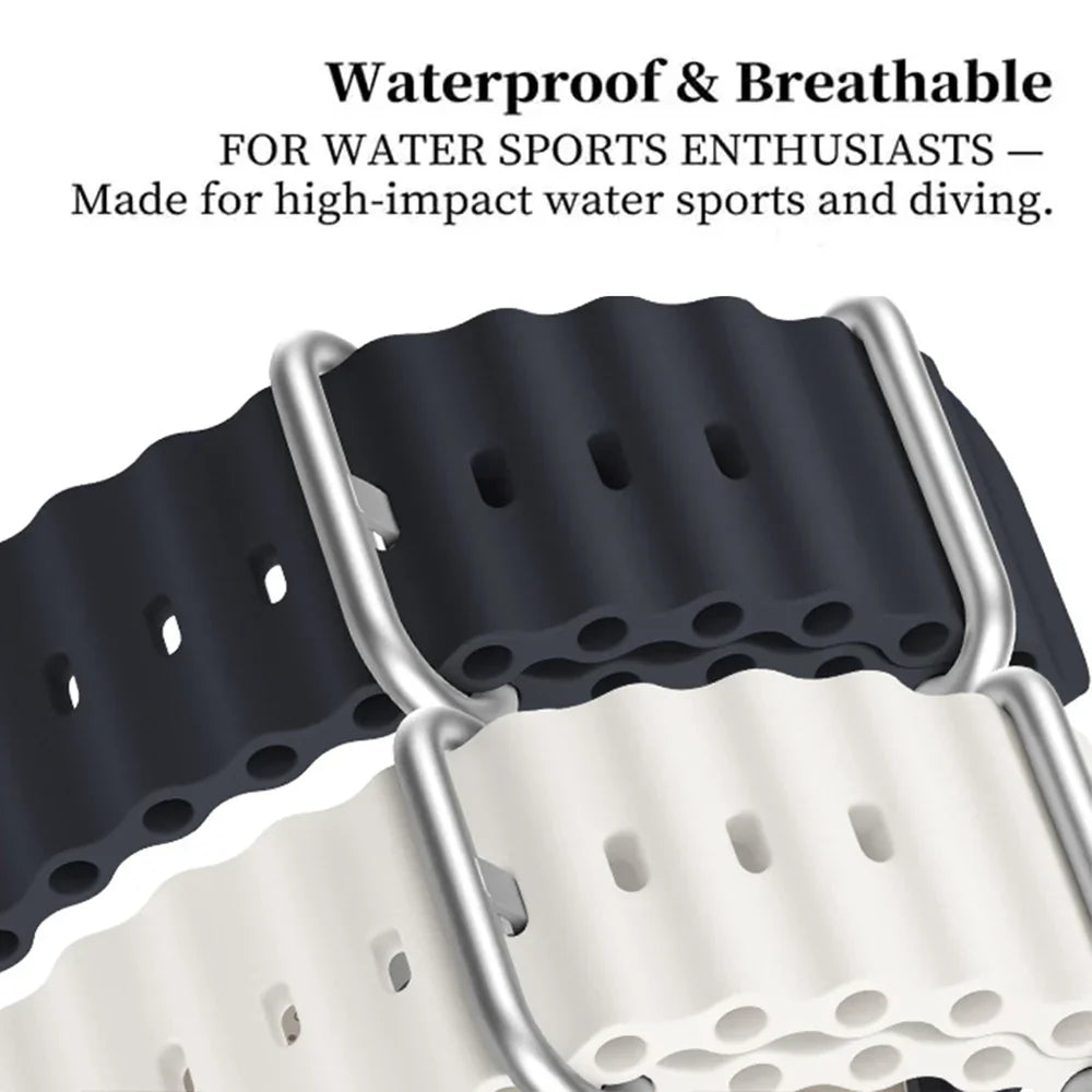 Siliconen Smartwatch Bandje Waterbestendig Ademend Unisex Horlogeband Sportarmband Vervangingsband Polsband