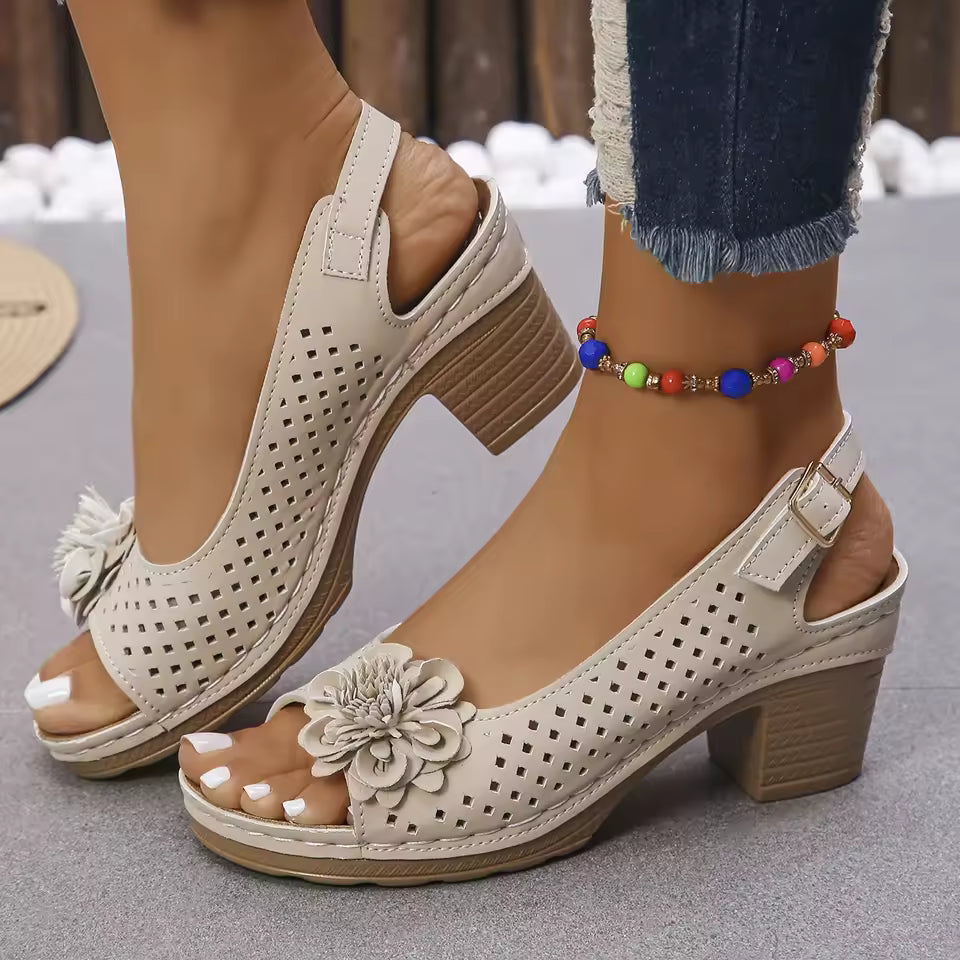 Retro Instappers Slip-on Dames - Comfortabele Hakken Klassiek Design PU Leer Rubber Zool Europese Stijl Dagelijks Gebruik