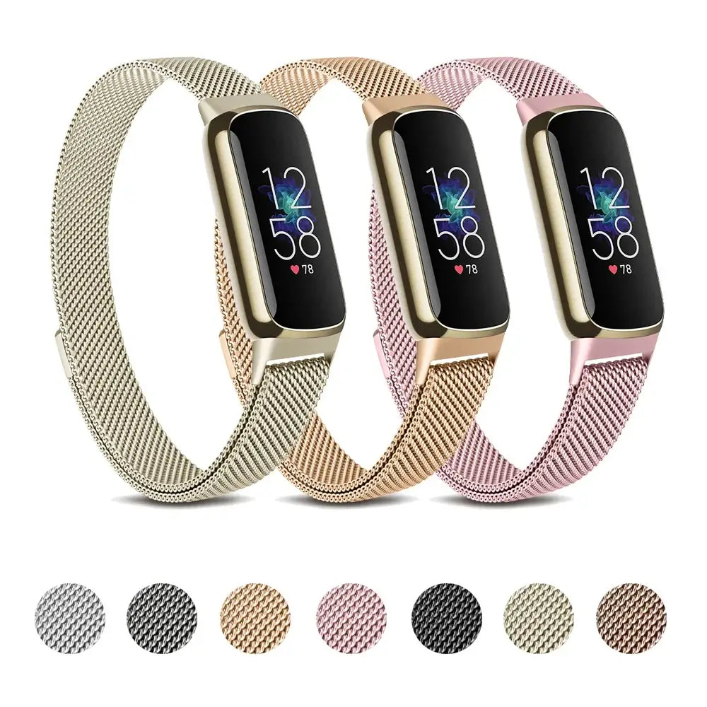 Magnetische Smartwatch Band RVS Mesh Verstelbaar Horloge Bandje Polsband voor Fitness Tracker Sporthorloge