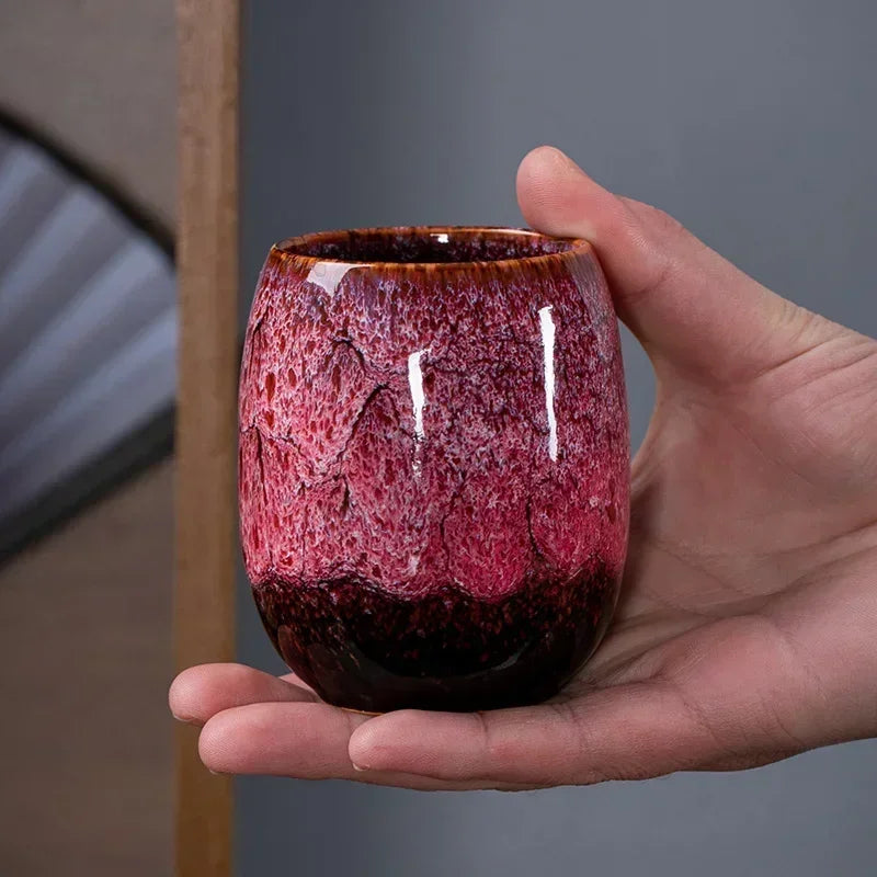 Keramische Mokken Set 4 Stuks met Gouden Accenten - Scandinavische Stijl Koffiebekers voor Dagelijks Gebruik