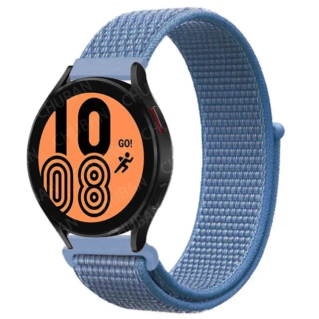 Nylon Sportband Smartwatch 20mm 22mm Ademend Lichtgewicht Loop Polsband Verstelbaar Training Fitness