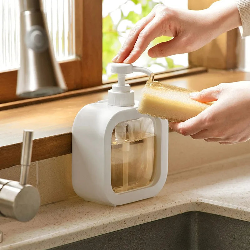 Scandinavische Zeepdispenser met Pompje | 17cm & 19cm | Minimalistisch Design voor Badkamer & Keuken | Duurzame ABS & PVC Zeeppomphouder