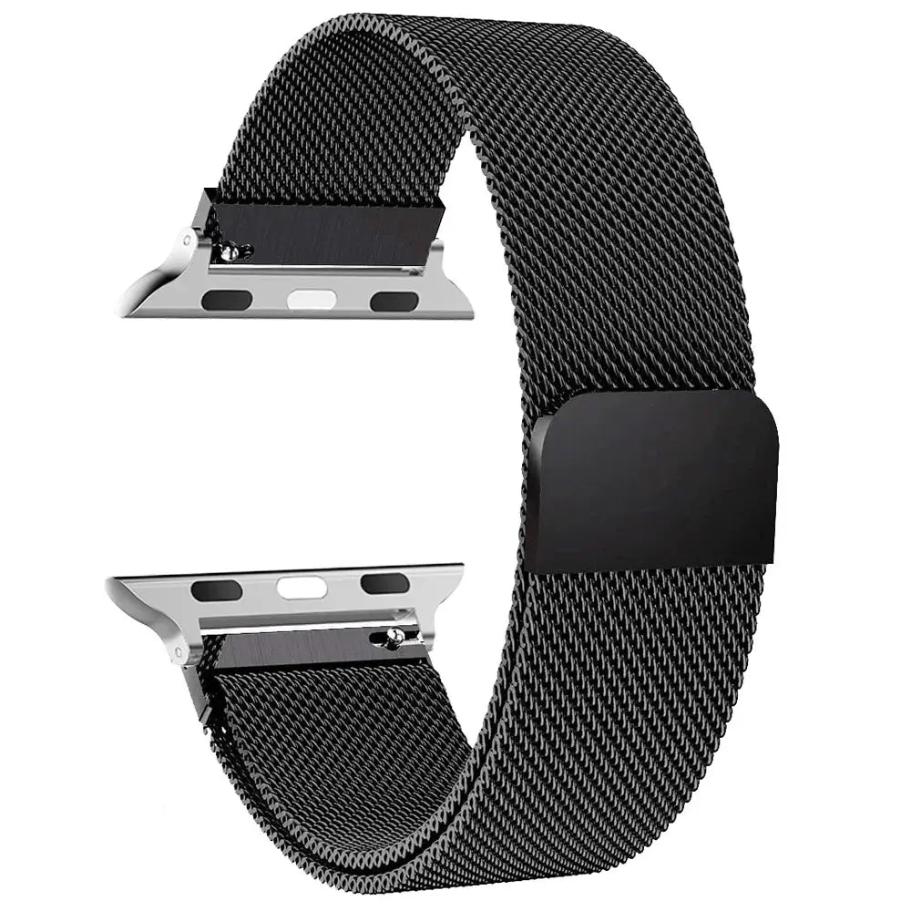 Magnetische Horlogeband Roestvrij Staal Mesh Verstelbaar Polsbandje Smartwatch Accessoire 38-49mm Universeel