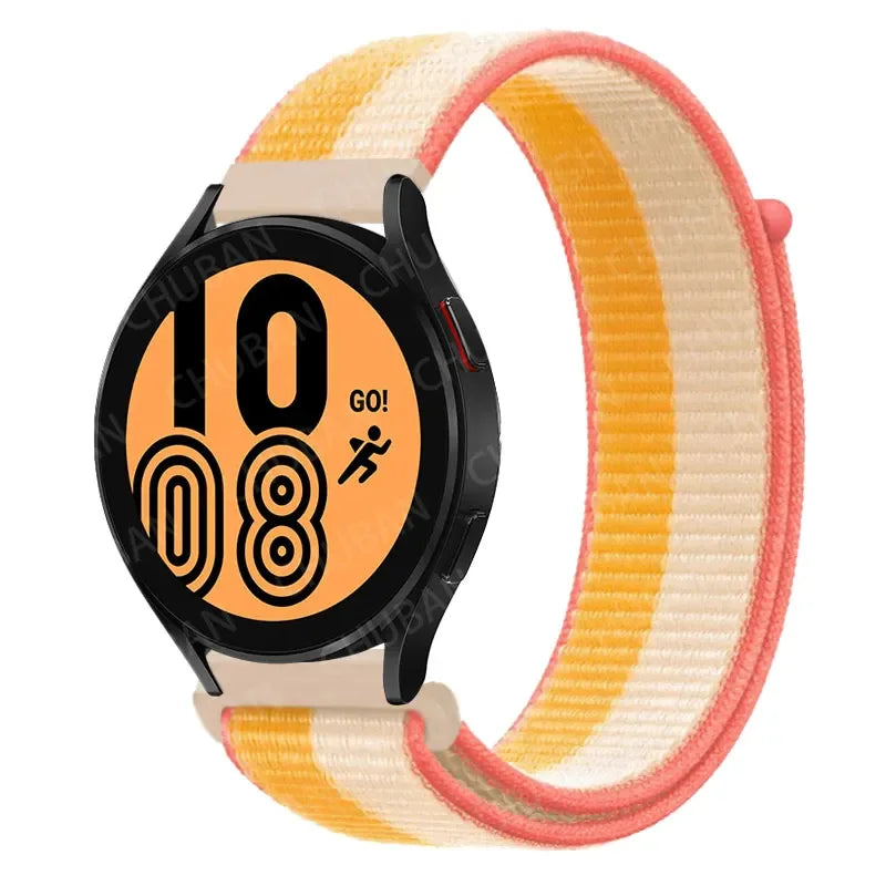 Nylon Sportband Smartwatch 20mm 22mm Ademend Lichtgewicht Loop Polsband Verstelbaar Training Fitness