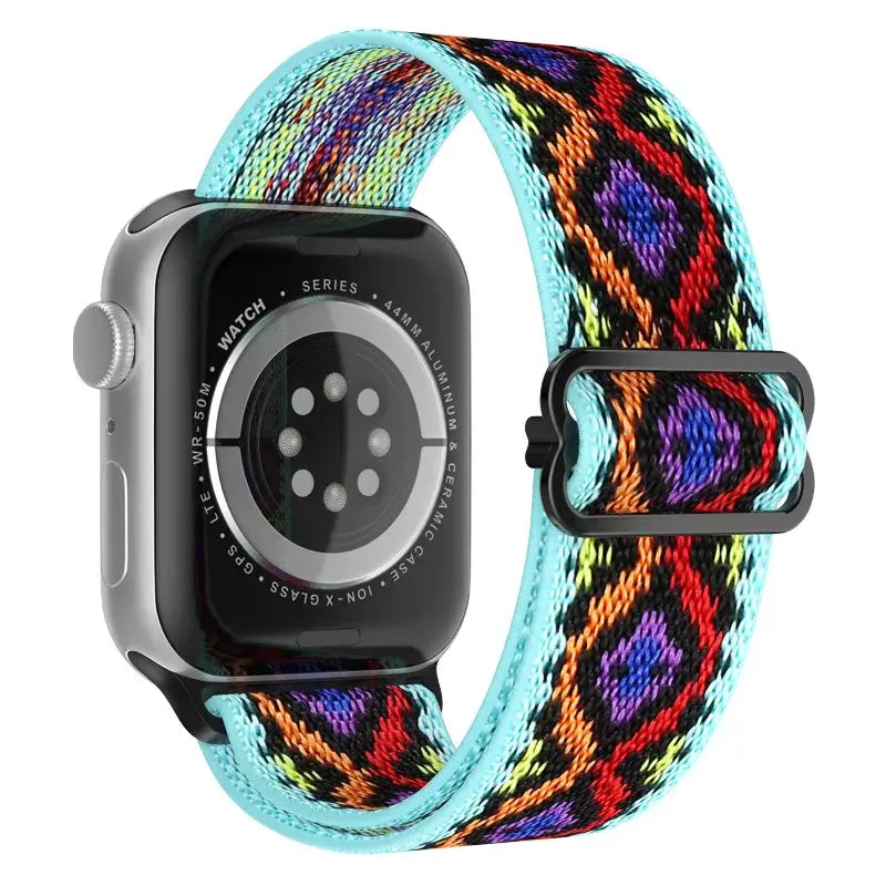 Elastische Nylon Smartwatchband Verwisselbaar Polsbandje Comfortabel Duurzaam Design Sportief Actief