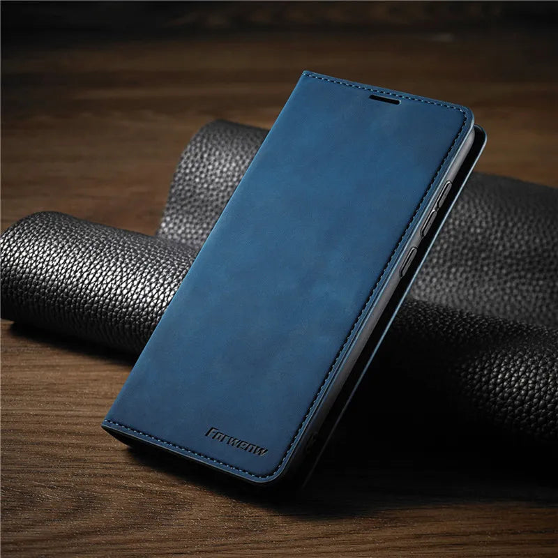Magnetische iPhone Hoes met Leren Flip Cover Wallet Bescherming Portemonnee Kaarthouder Standaard Functie