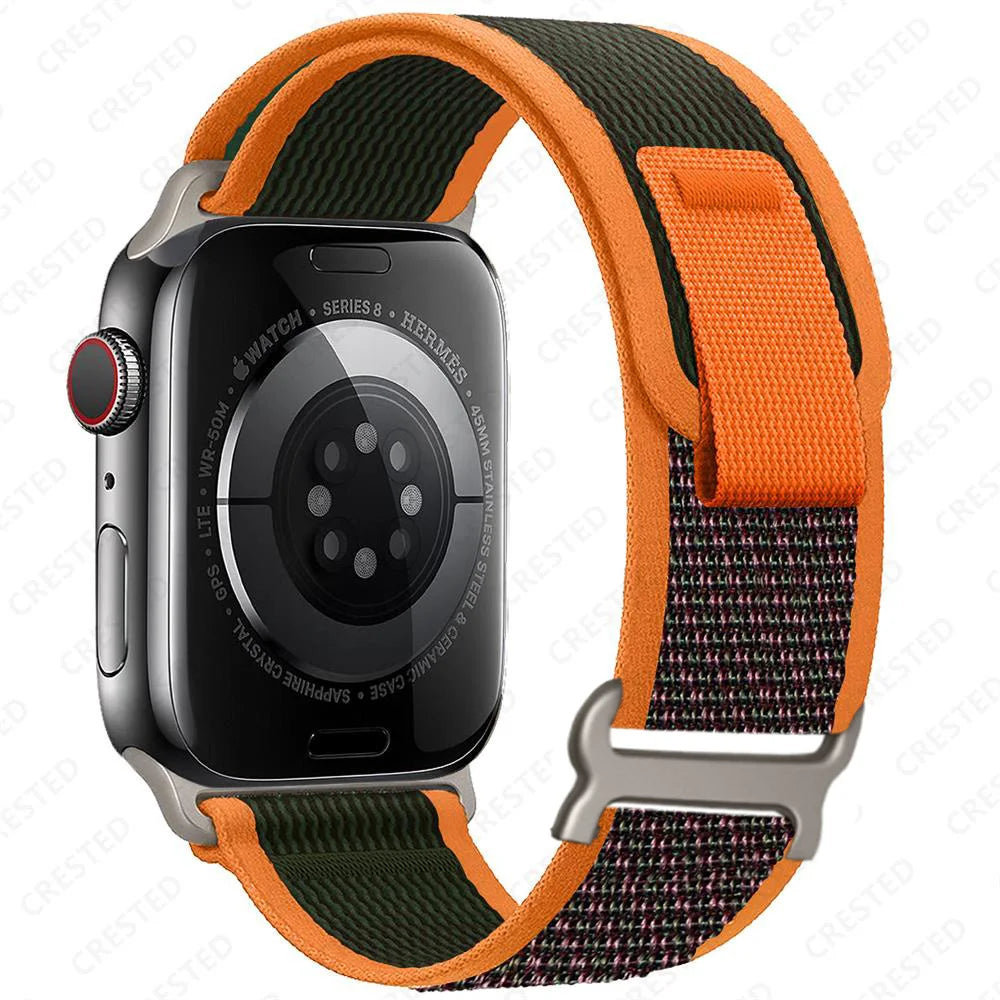 Nylon Smartwatchband Trail Loop - Verstelbaar Sportbandje met Duurzame Gesp - Veelkleurig Polsband Actief
