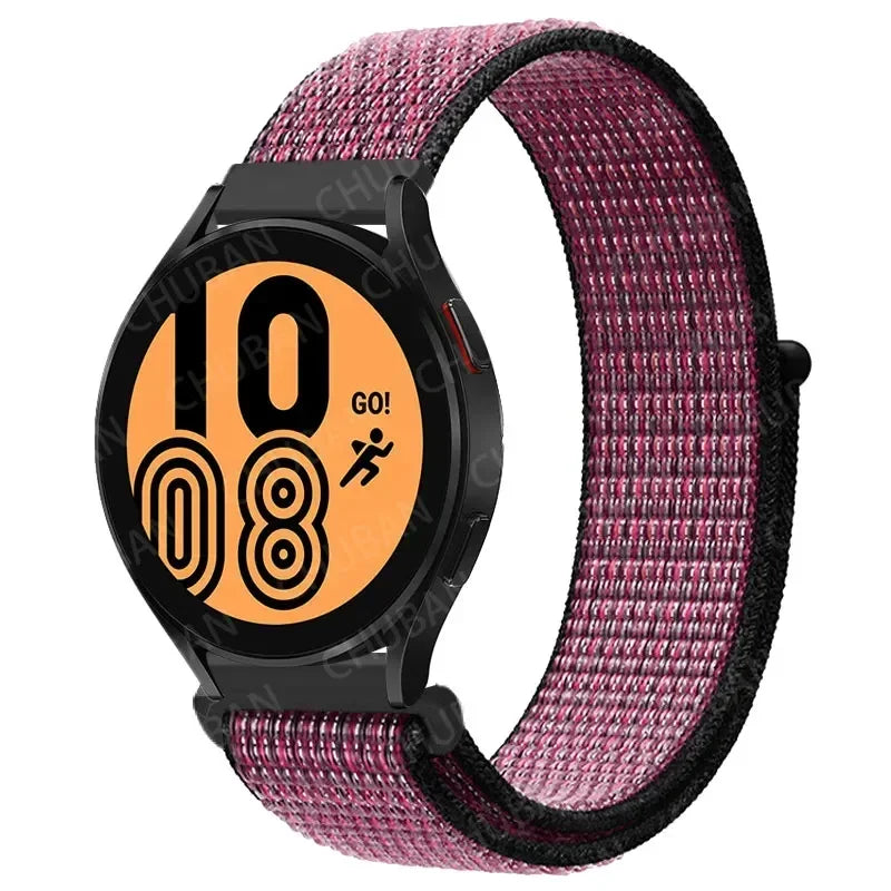 Nylon Sportband Smartwatch 20mm 22mm Ademend Lichtgewicht Loop Polsband Verstelbaar Training Fitness