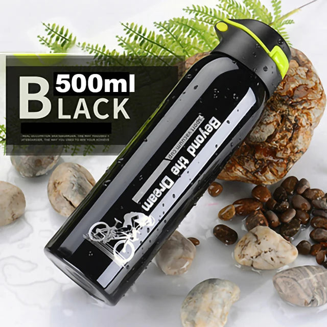 Thermosfles Fiets 500ml Dubbelwandig RVS Drinkfles Sportdop Draagkoord Isolatie Temperatuurbehoud Waterfles