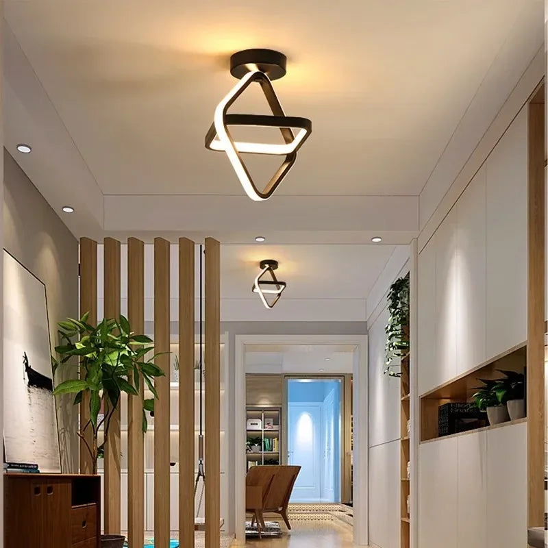 LED Plafondlamp Twee Ringen Design Warm Wit 18W Aluminium Acryl Modern Hal Gang Kantoor Balkon Verlichting